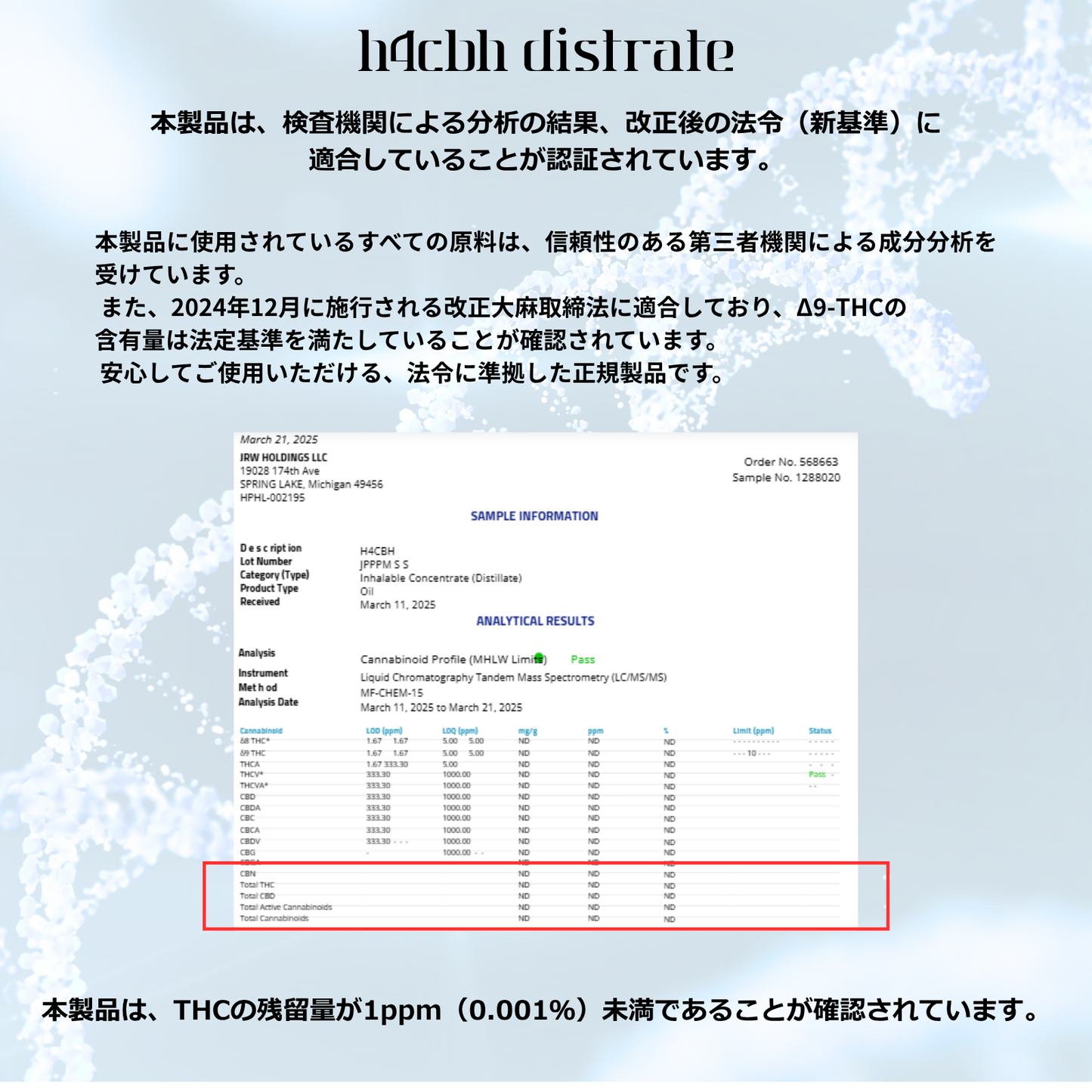 【OVERDRIVE】新基準 高濃度 H4CBH25% HHBD25 1ml/0.5ml